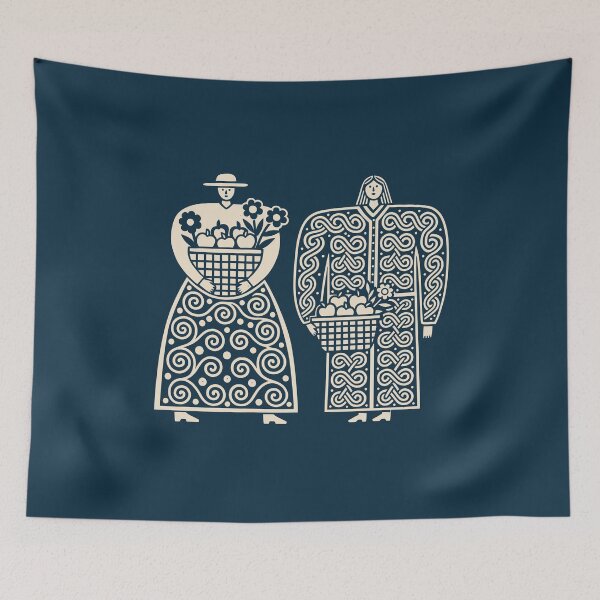Item preview, Harvest Friends In Folk Patterns designed and sold by EdvvinStudios.