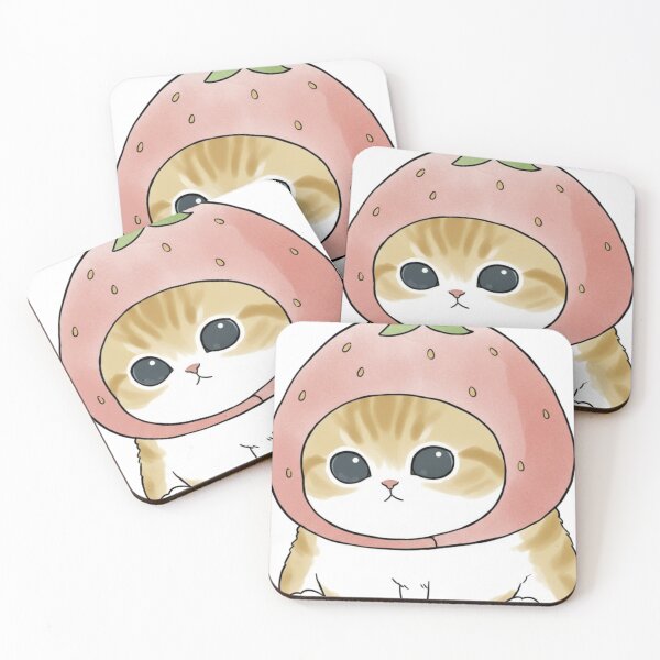 Item preview, Chubby Strawberry Mofusand Kitty designed and sold by heypattistudio.