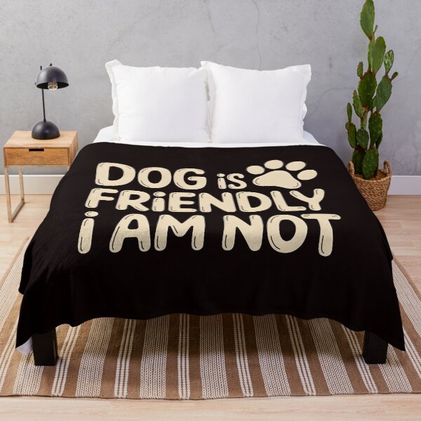Item preview, Dog Is Friendly I Am Not – Funny Sarcastic Dog Lady Quote designed and sold by Redgiant87x.