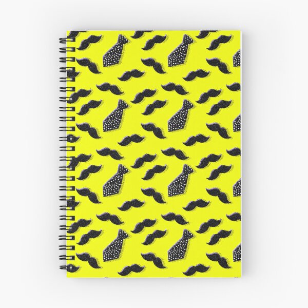 Item preview, Neon Yellow Mustache Tie Repeat Pattern designed and sold by bubblegoth.