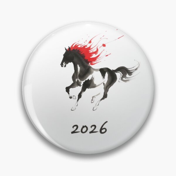 Item preview, 2026 Year of the Fire Horse - Dynamic Ink Wash Art V.5 designed and sold by xMErCUrY03x.