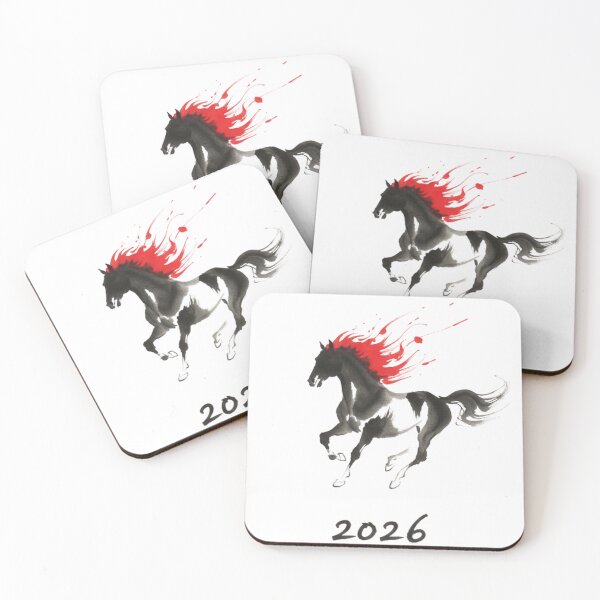 Item preview, 2026 Year of the Fire Horse - Dynamic Ink Wash Art V.5 designed and sold by xMErCUrY03x.