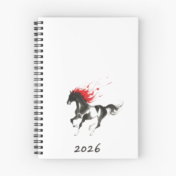 Item preview, 2026 Year of the Fire Horse - Dynamic Ink Wash Art V.5 designed and sold by xMErCUrY03x.