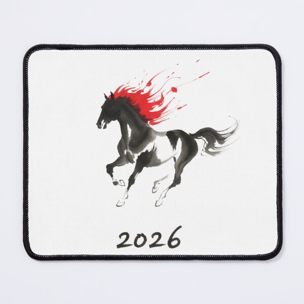 Item preview, 2026 Year of the Fire Horse - Dynamic Ink Wash Art V.5 designed and sold by xMErCUrY03x.