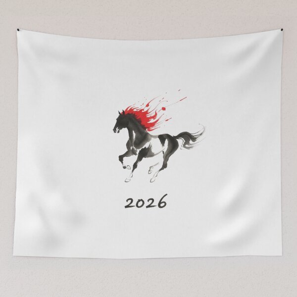 Item preview, 2026 Year of the Fire Horse - Dynamic Ink Wash Art V.5 designed and sold by xMErCUrY03x.