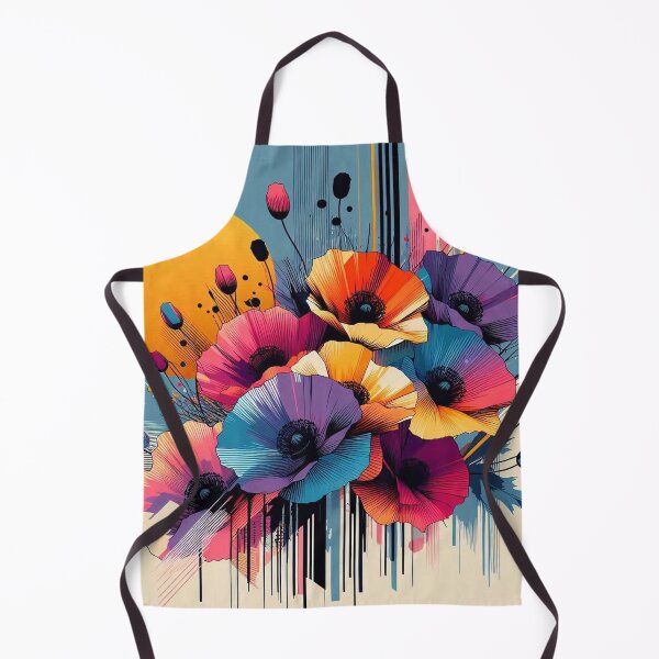 Item preview, Chromatic Bloom XII – Abstract Geometric Floral Art designed and sold by Okmanoo.
