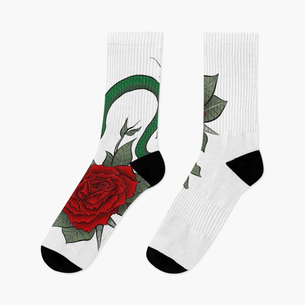 Item preview, Snake and Red Roses Tattoo Illustration designed and sold by creativevandal.