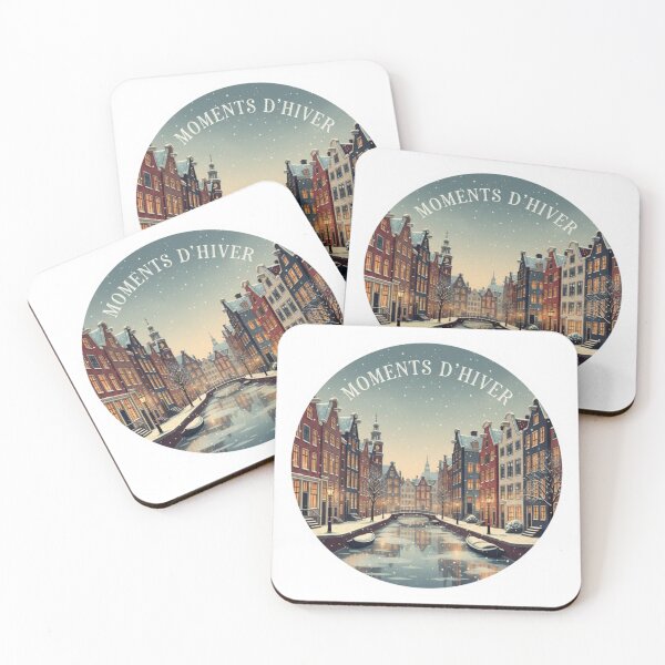 Item preview, Amsterdam Moments d’Hiver – Cozy Winter Canal City Sticker designed and sold by Imaginarium of Chaos falcon88 .