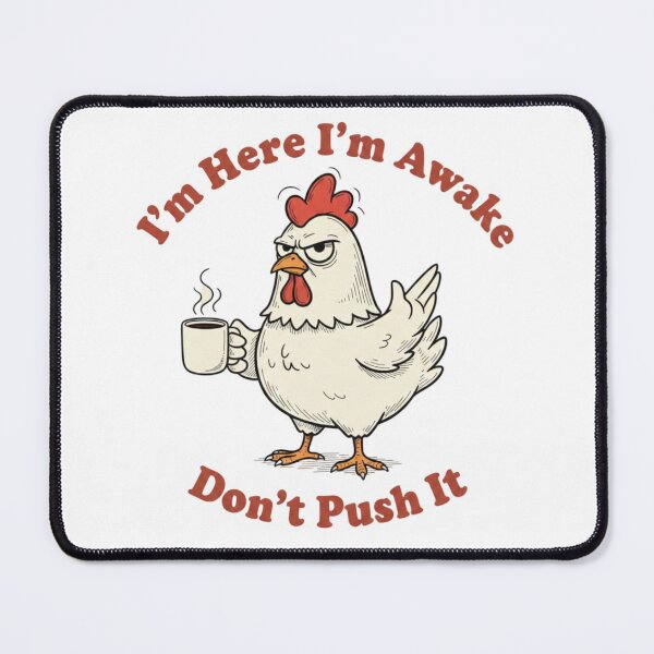 Item preview, Grumpy Chicken, Not a morning person, funnyfits70, Humor, Funny, retro, vintages, funny quotes, animal humor, designed and sold by FunnyFits70.