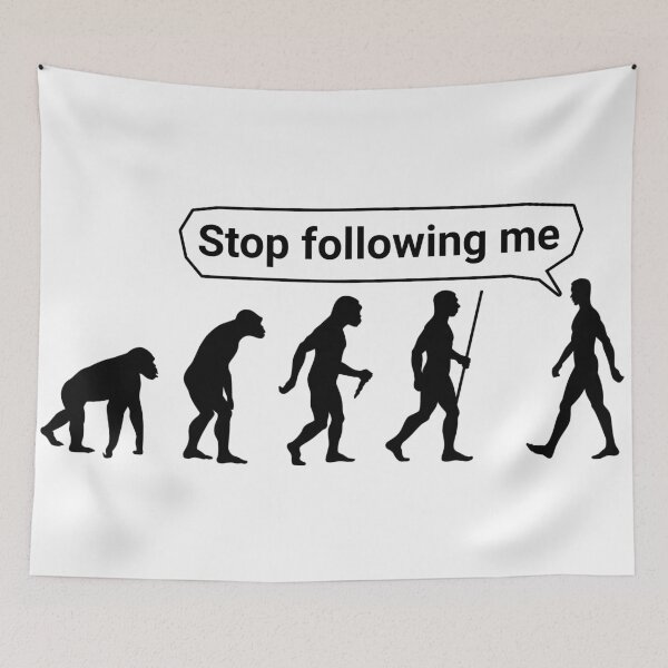 Item preview, Minimalist Human Evolution Silhouette designed and sold by GeekStorie.