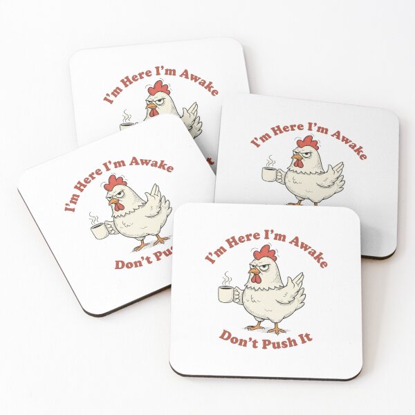 Item preview, Grumpy Chicken, Not a morning person, funnyfits70, Humor, Funny, retro, vintages, funny quotes, animal humor, designed and sold by FunnyFits70.