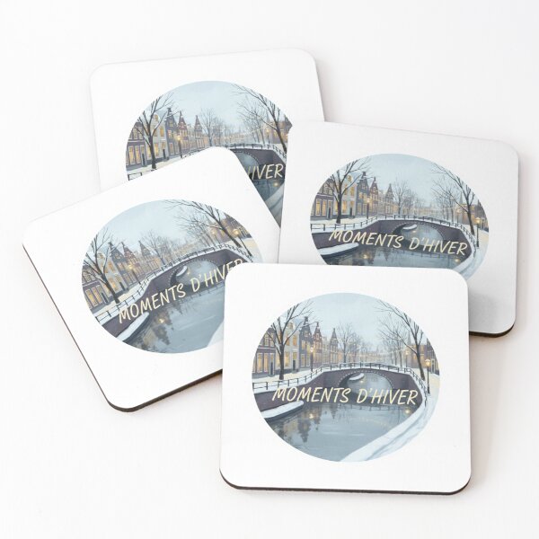 Item preview, Rotterdam Moments d’Hiver – Cozy Modern Winter City Sticker designed and sold by Imaginarium of Chaos falcon88 .