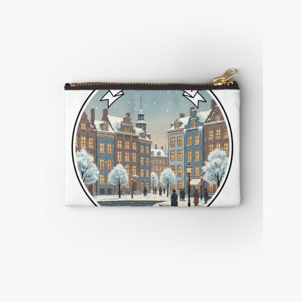 Item preview, Utrecht Moments d’Hiver – Cozy Winter Canal City Sticker designed and sold by Imaginarium of Chaos falcon88 .