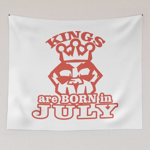 Item preview, Kings Are Born in July – Birthday Crown Typography Design designed and sold by TipTop GFX.
