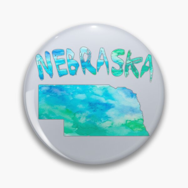 Item preview, Nebraska State Watercolor Map - Artistic Blue & Green Silhouette designed and sold by mashmosh.