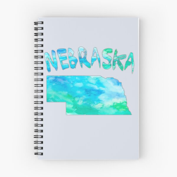 Item preview, Nebraska State Watercolor Map - Artistic Blue & Green Silhouette designed and sold by mashmosh.