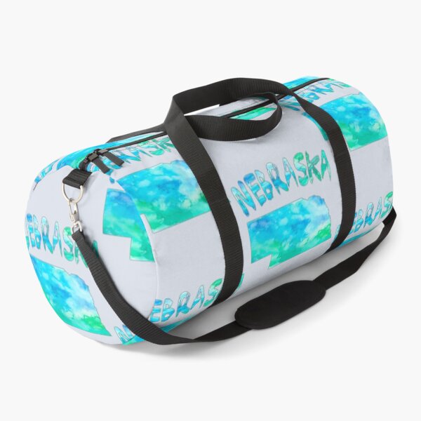 Item preview, Nebraska State Watercolor Map - Artistic Blue & Green Silhouette designed and sold by mashmosh.