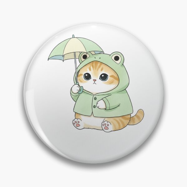 Item preview, Chubby Frog Raincoat Mofusand Kitty designed and sold by heypattistudio.