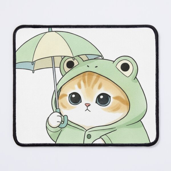 Item preview, Chubby Frog Raincoat Mofusand Kitty designed and sold by heypattistudio.