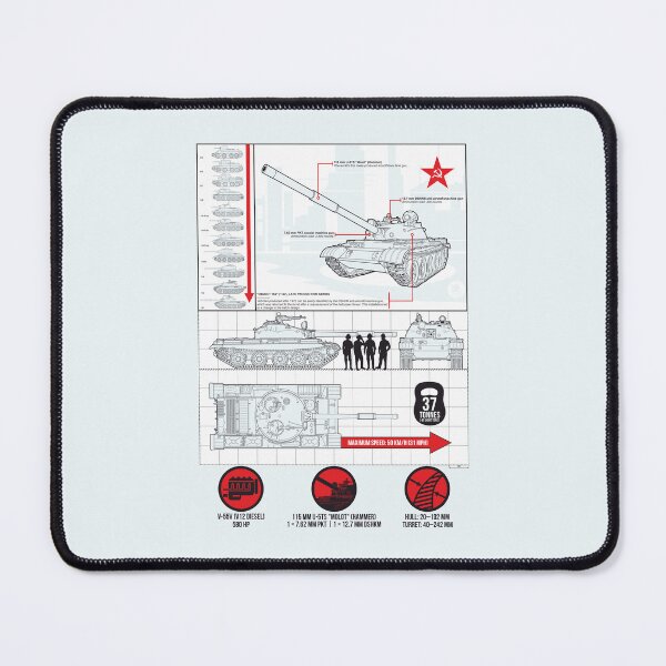 Item preview, Detailed infographic with a study of the Soviet T-62 tank. The snow-white version designed and sold by FAawRay.