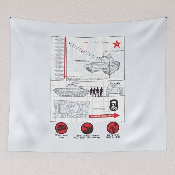 Item preview, Detailed infographic with a study of the Soviet T-62 tank. The snow-white version designed and sold by FAawRay.