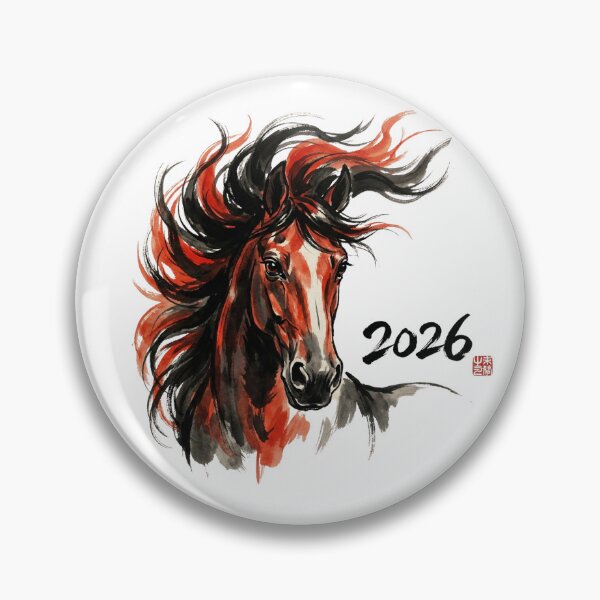 Item preview, 2026 Year of the Fire Horse - Dynamic Ink Wash Art V.6 designed and sold by xMErCUrY03x.