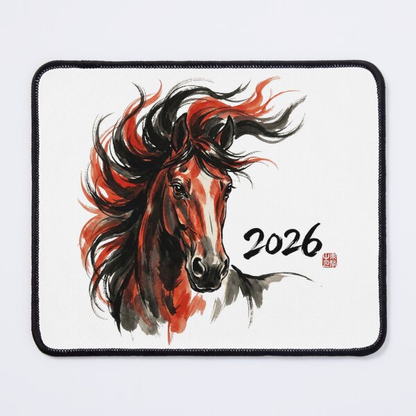Item preview, 2026 Year of the Fire Horse - Dynamic Ink Wash Art V.6 designed and sold by xMErCUrY03x.