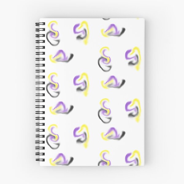 Item preview, yellow, purple, black and white swirl designed and sold by Kawaiicinnamon.
