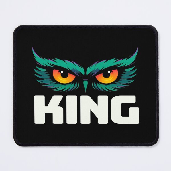 Item preview, Vibrant Owl KING Design – Bold Eyes, Tribal Feathers, Powerful Animal Art for Apparel & Wall Decor designed and sold by Bright Nest Studio.