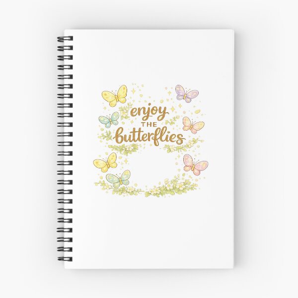 Item preview, Enjoy the Butterflies – Cute Kawaii Butterflies with Floral Theme designed and sold by Paws-nd-Prints.