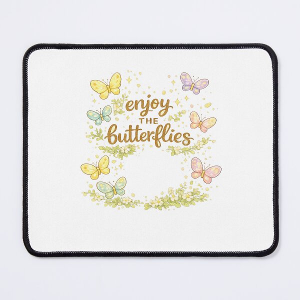 Item preview, Enjoy the Butterflies – Cute Kawaii Butterflies with Floral Theme designed and sold by Paws-nd-Prints.