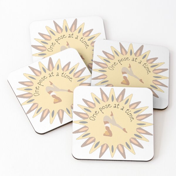Item preview, One Pose at a Time – Retro Yoga Sunburst Design! designed and sold by colourquest.