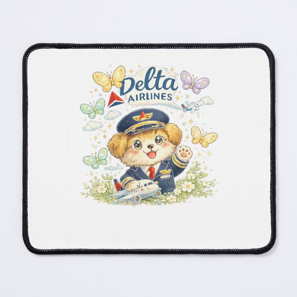 Item preview, Delta Airlines Dog – Cute Kawaii Pilot Puppy Art designed and sold by Paws-nd-Prints.