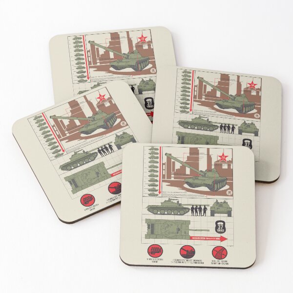 Item preview, Detailed infographic with a study of the Soviet T-62 tank. Dark brick version designed and sold by FAawRay.