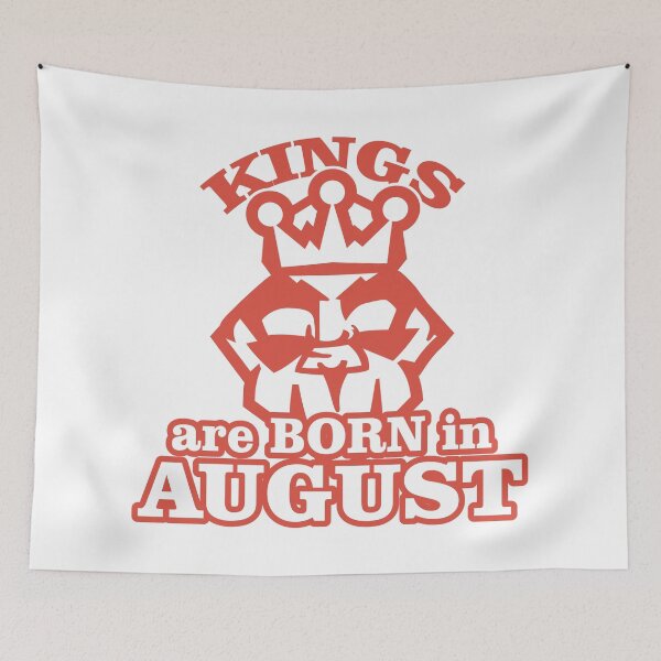 Item preview, Kings Are Born in August – Birthday Crown Typography Design designed and sold by TipTop GFX.