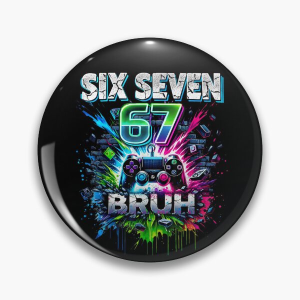 Artikelvorschau, SIX Seven 67 Bruh Gaming Meme Lustiges Geschenk für Kinder Jungen entworfen und verkauft von Juansustait.