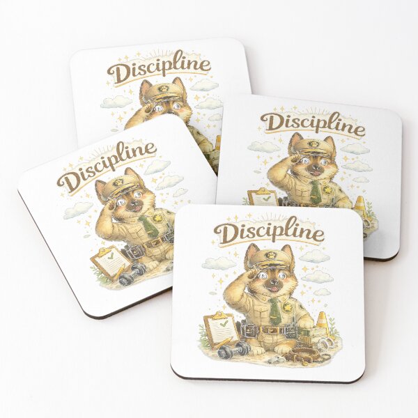 Item preview, Discipline – Kawaii German Shepherd with Motivational Focus Theme designed and sold by Paws-nd-Prints.