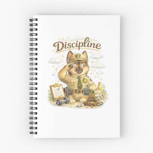 Item preview, Discipline – Kawaii German Shepherd with Motivational Focus Theme designed and sold by Paws-nd-Prints.