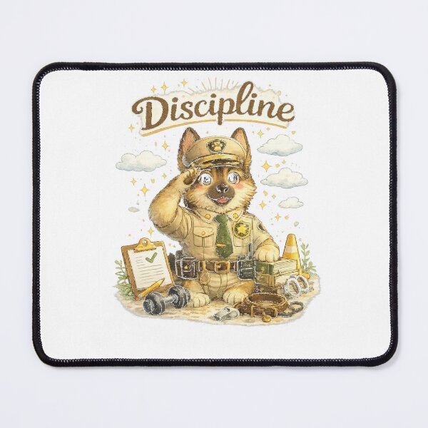 Item preview, Discipline – Kawaii German Shepherd with Motivational Focus Theme designed and sold by Paws-nd-Prints.