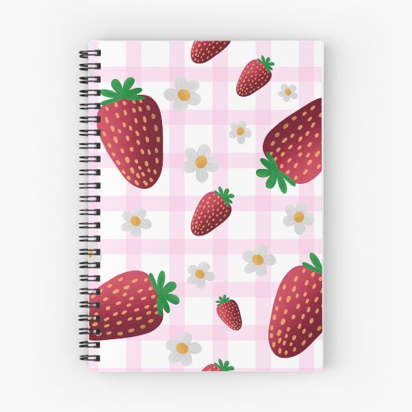 Item preview, Strawberry Gingham Pattern – Pink Cottagecore Summer Fruit Design designed and sold by SarahsDigiArt.
