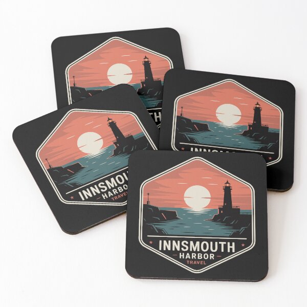 Item preview, Innsmouth Harbor – Vintage Travel Badge designed and sold by GEEK-FACTORY-EU.