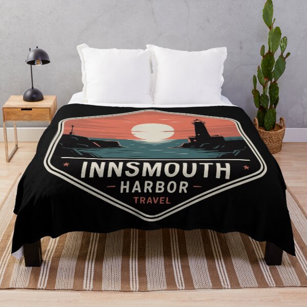 Item preview, Innsmouth Harbor – Vintage Travel Badge designed and sold by GEEK-FACTORY-EU.