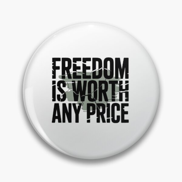 Item preview, Freedom Is Worth Any Price – Anime Inspired Typography Design designed and sold by Marouf-Store.