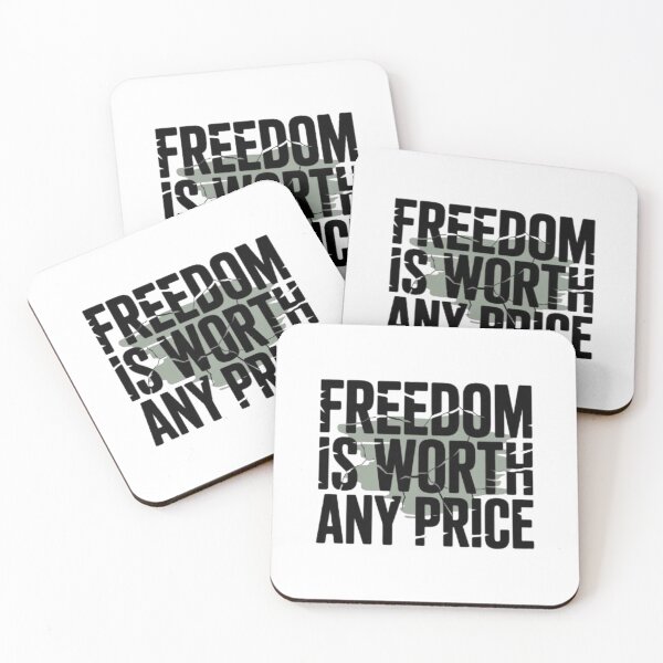 Item preview, Freedom Is Worth Any Price – Anime Inspired Typography Design designed and sold by Marouf-Store.