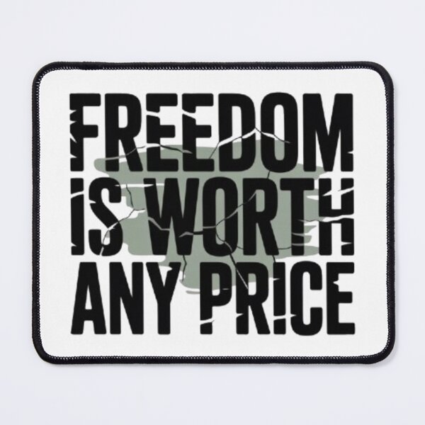 Item preview, Freedom Is Worth Any Price – Anime Inspired Typography Design designed and sold by Marouf-Store.