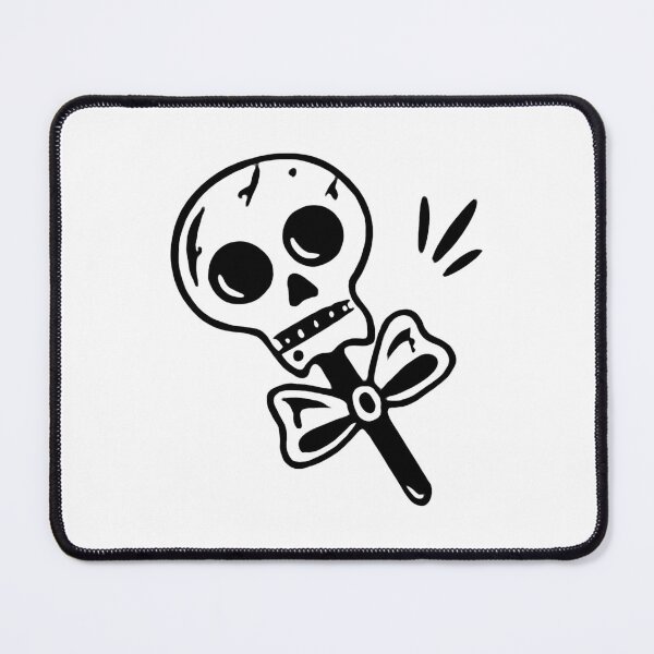 Item preview, Cute Skull Lollipop Outline – Minimal Spooky Line Art designed and sold by Horrify.