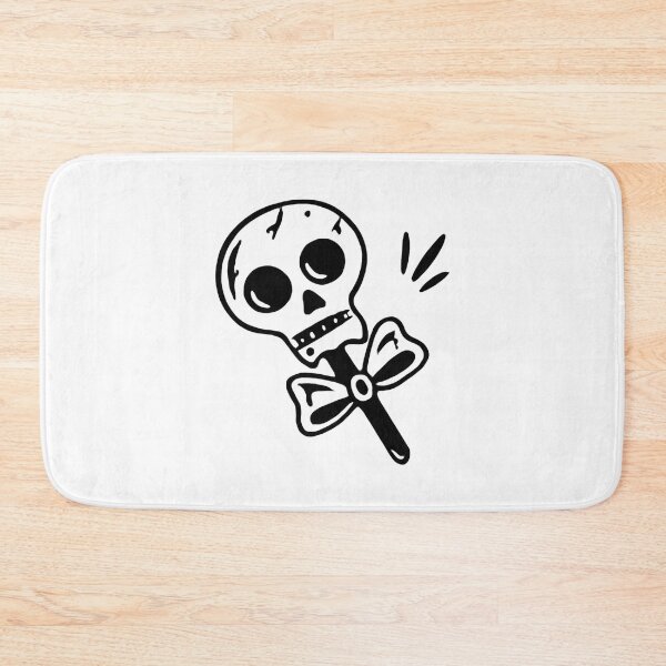 Item preview, Cute Skull Lollipop Outline – Minimal Spooky Line Art designed and sold by Horrify.