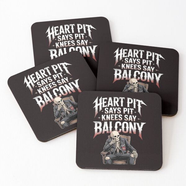 Item preview, Heart Says Pit Knees Say Balcony – Funny Metal Concert Humor Design designed and sold by Redgiant87x.