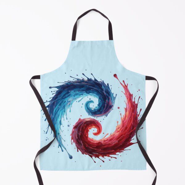 Item preview, Ice and Fire Waves – Minimalist Rivalry Design designed and sold by PinkiArt.