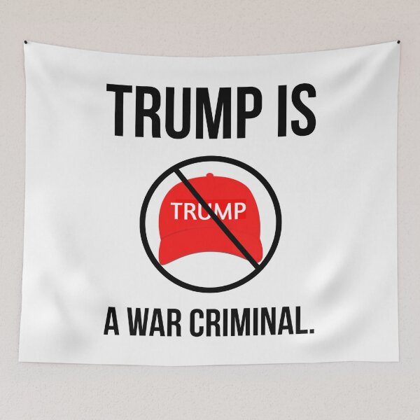 Item preview, Trump is a war criminal.  designed and sold by Rachel the Artist .